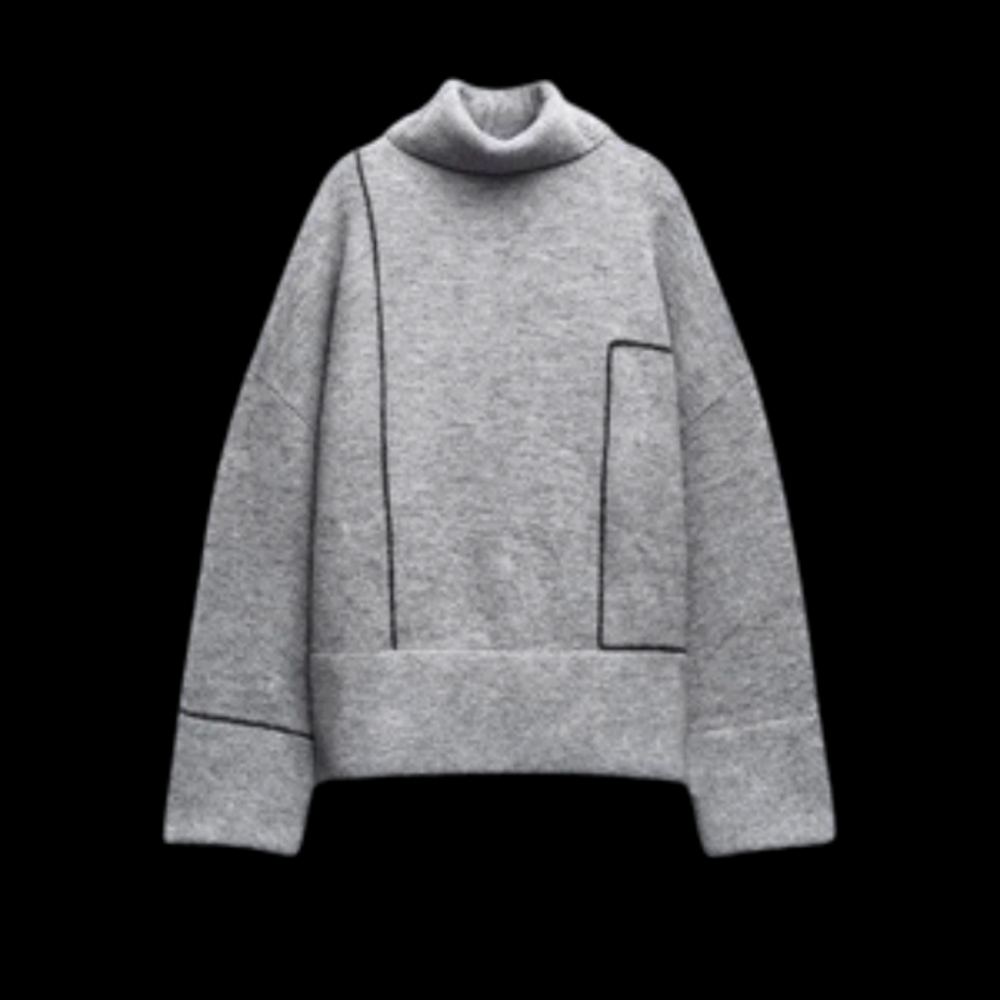 SOLD Bundle of 2 ZARA Knit Sweaters with Piping - M - Picture 1 of 8